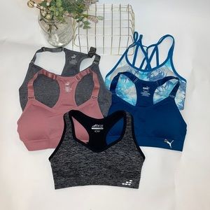 Lot of 5 sports bras